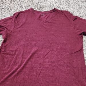 Men's Maroon V-Neck Shirt